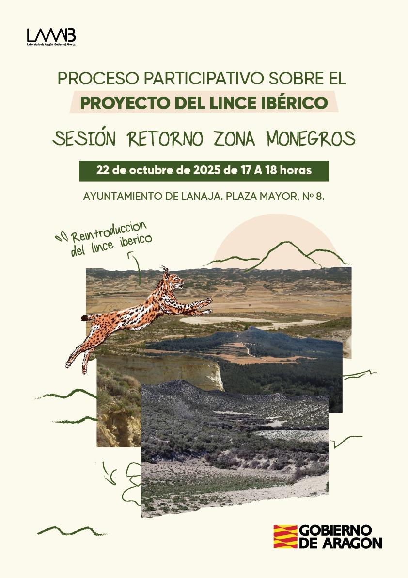 Reunion en Lanaja con noticia de la no reintroducción del lince ibérico Monegros