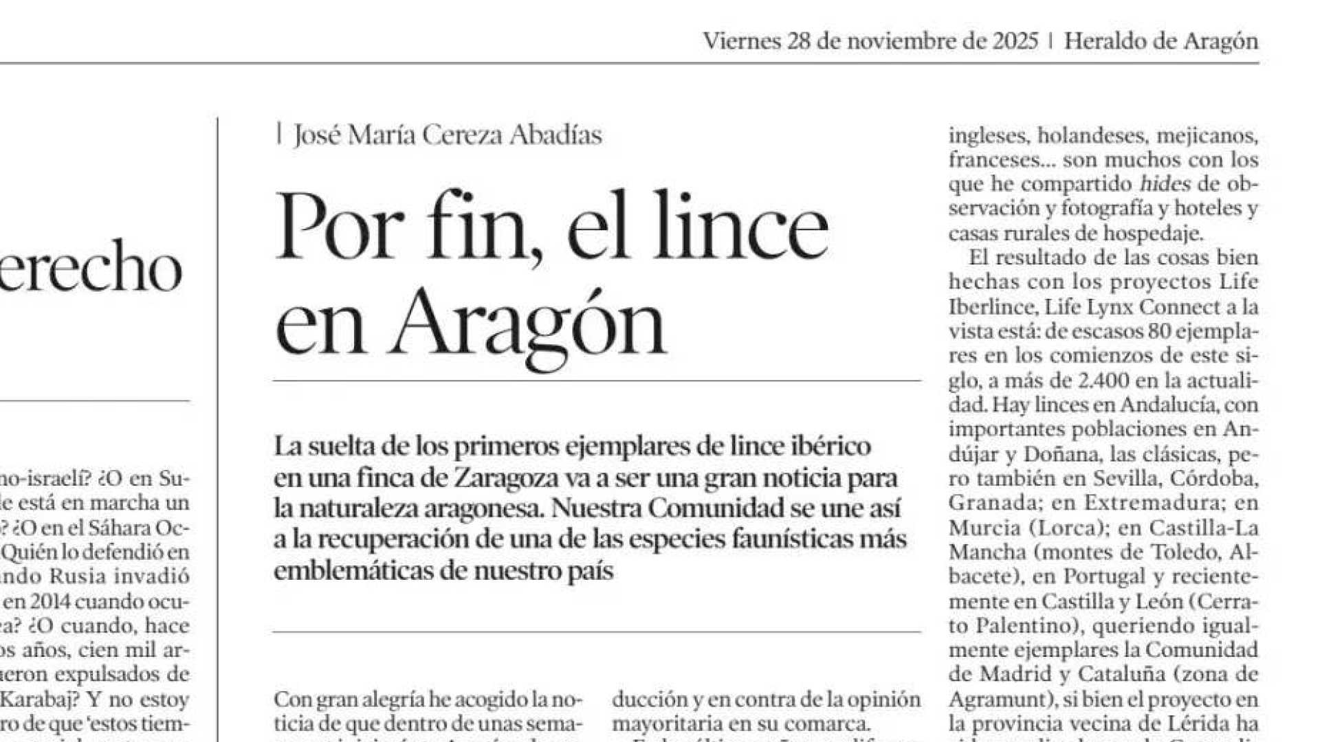 Por fin, el lince en Aragón
