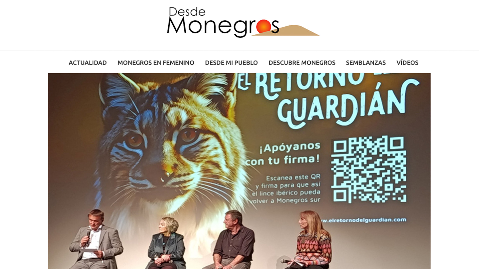Noticia en «Desde Monegros» del preestreno de ‘El Retorno del Guardián’