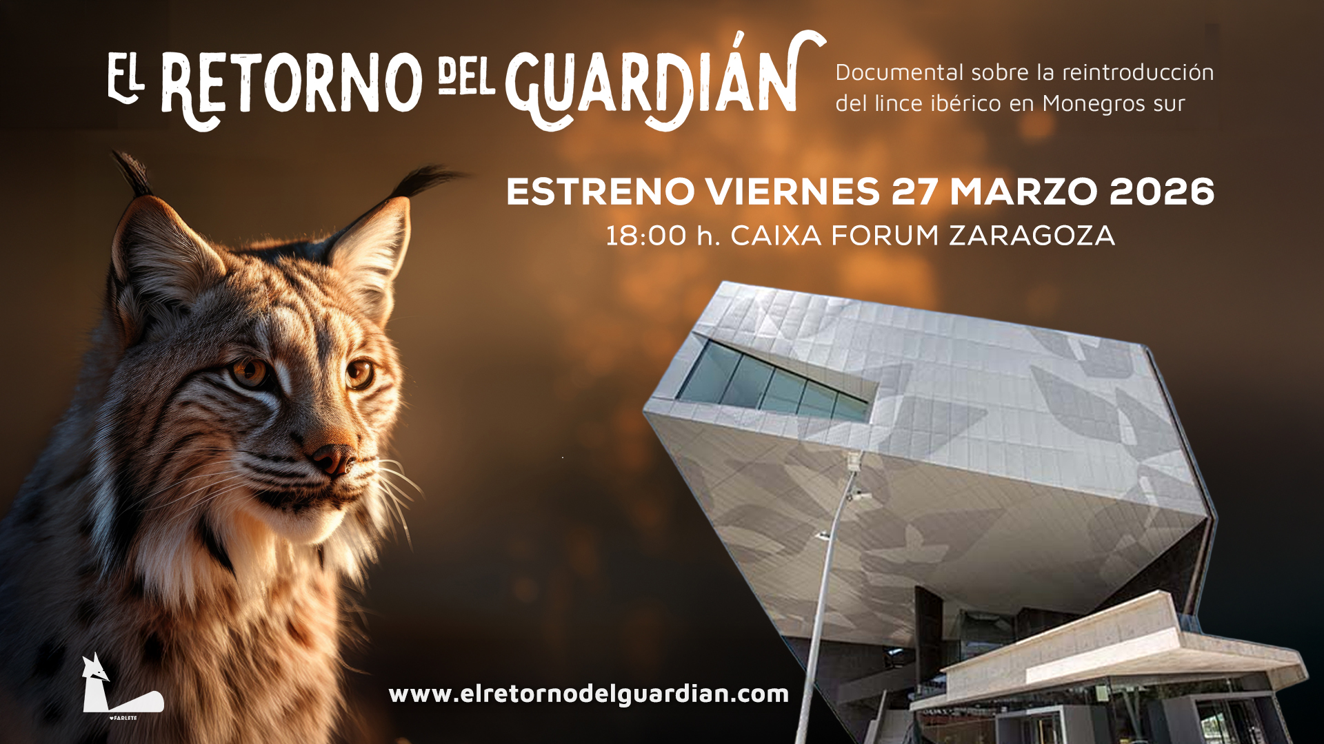 Preestreno documental ‘El retorno del Guardián’  en Caixa Forum Zaragoza el 27 de marzo